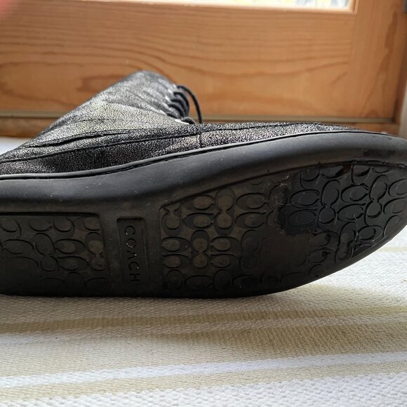 Used COACH lace up Meyer winter boot Black shearling lined size 7 - Picture 7 of 7